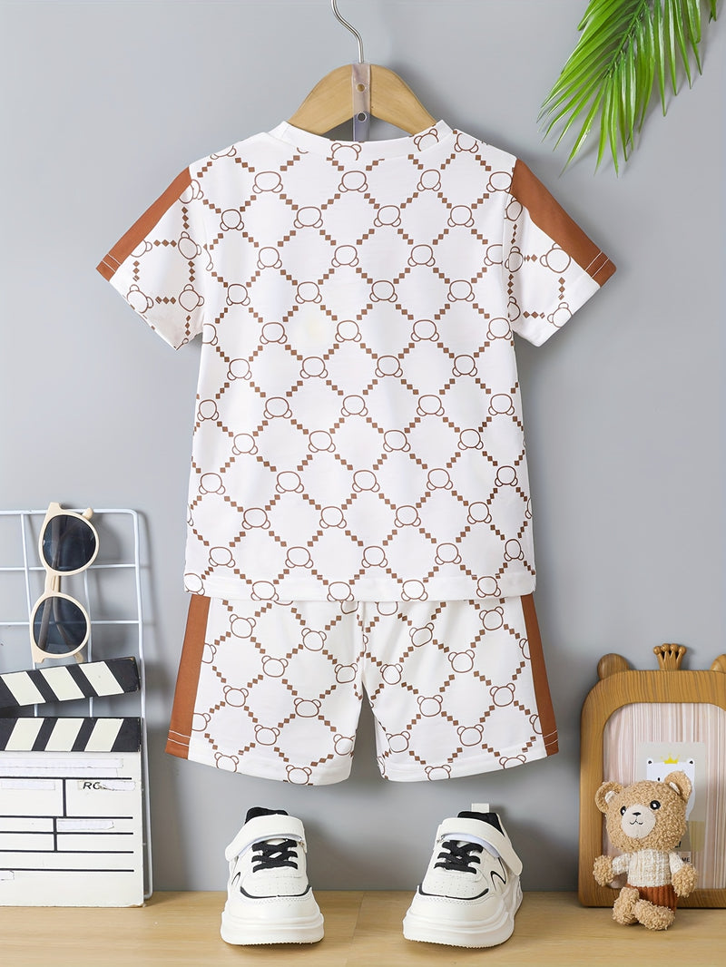 Conjunto Infantil 2 Peças com Estampa 3D de Urso