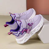 Tênis Infantil Feminino de PU com Laço e Cadarço – Confortável e Casual