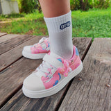 Tênis Infantil Rosa e Sereia com Glitter – Sem Cadarço e Confortável