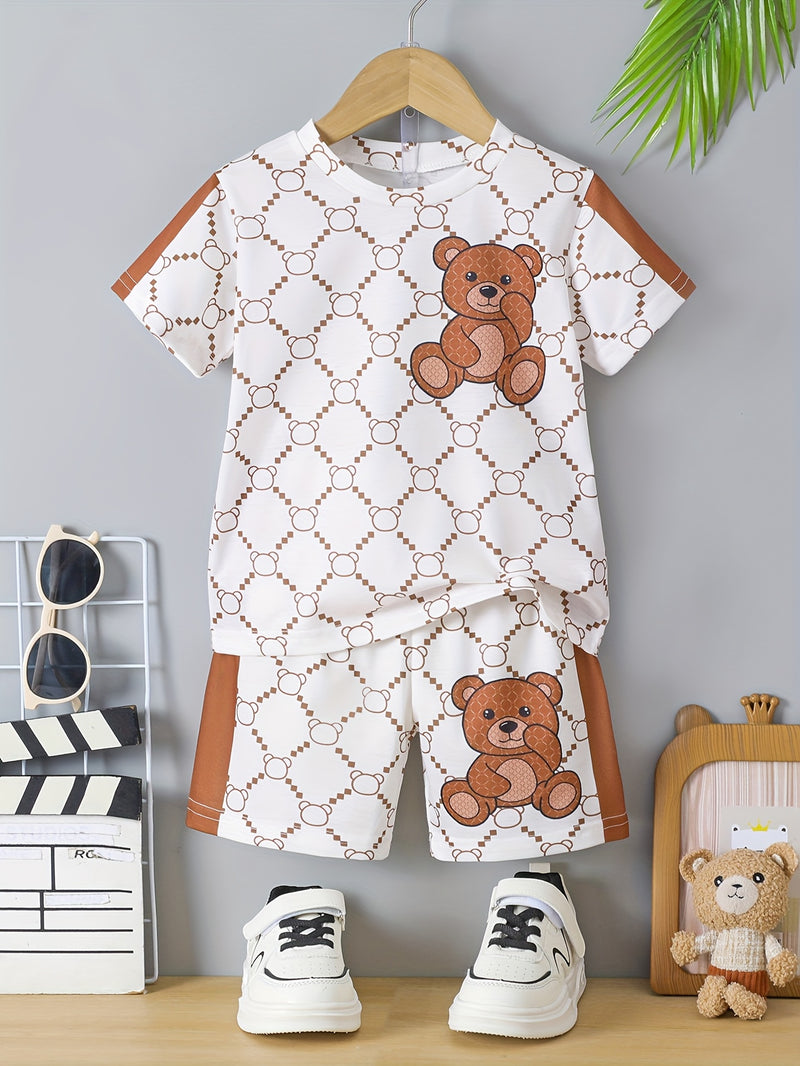 Conjunto Infantil 2 Peças com Estampa 3D de Urso