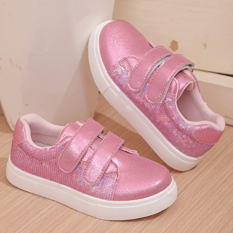 Tênis Infantil Rosa com Glitter para Meninas