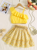 Conjunto Infantil Feminino Boho de Praia 2 Peças