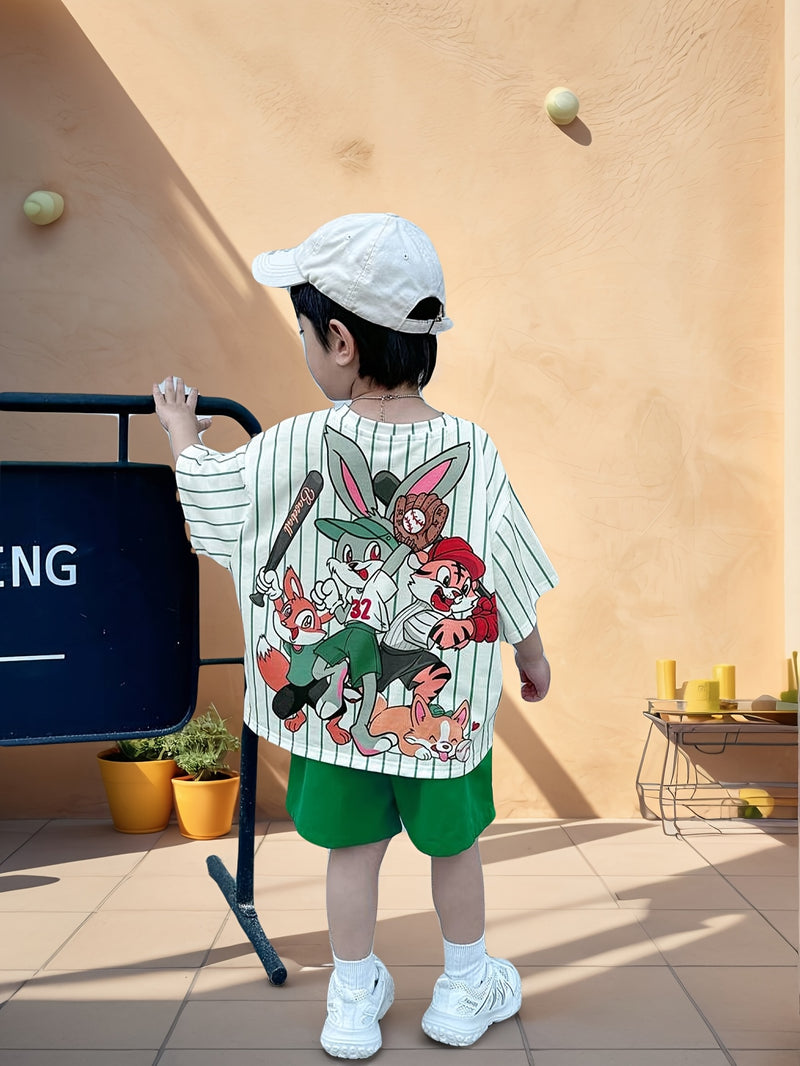 Conjunto Infantil Masculino 2 Peças Estilo Ocidental