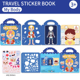 Livros de Adesivos Reutilizáveis Infantis Multi-temas