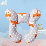 Travesseiro Infantil U em Desenho Animado para Carrinho e Viagem