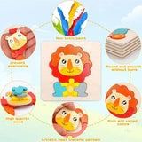 Quebra-Cabeça de Madeira Montessori Infantil Educativo