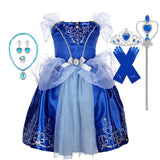 Verão princesa traje festa fantasia flor vestido novo 2025 natal aniversário carnaval vestir-se rapunzal belle disfarce vestido