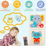 Quebra-Cabeça de Madeira Montessori Infantil Educativo