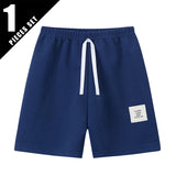 1/3 peças crianças básico coringa shorts menino lazer esportes tether calças menina moda confortável