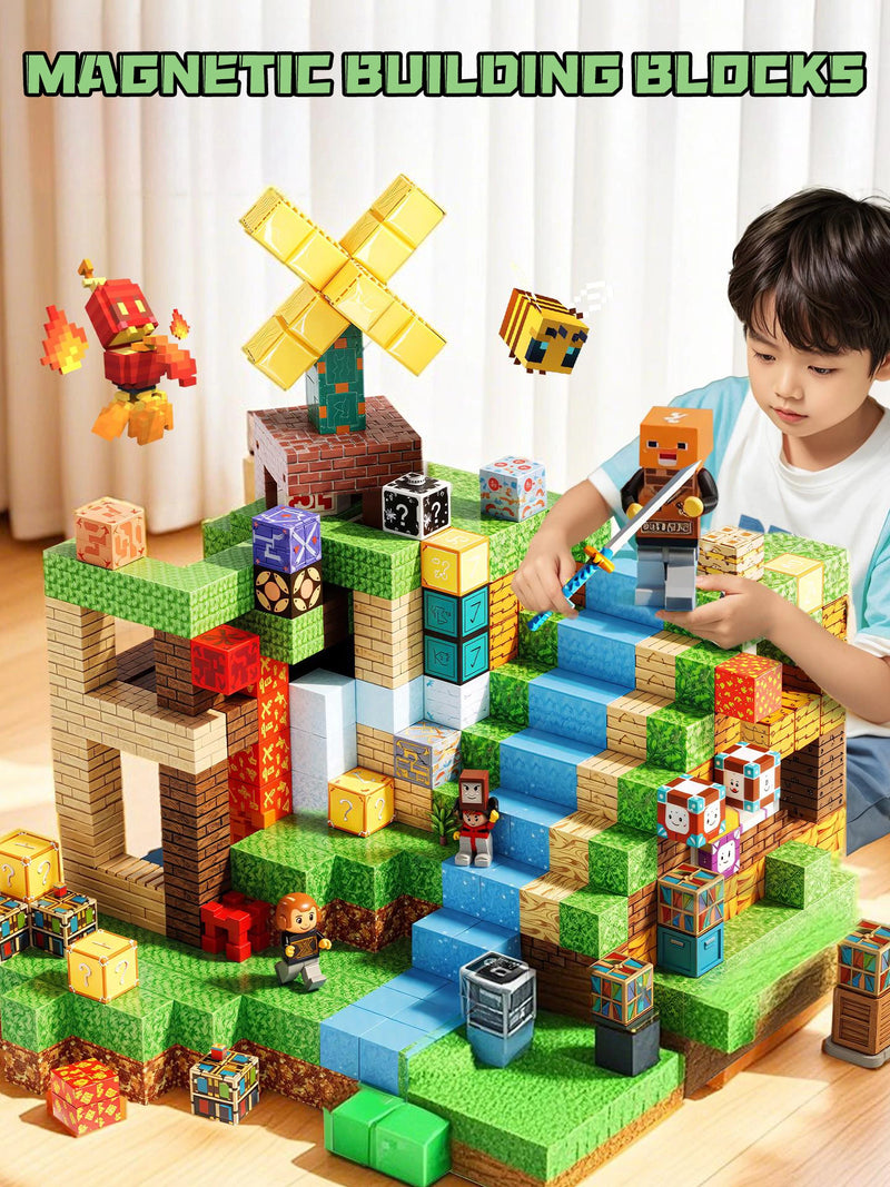Pixel Blocks STEM – Brinquedo Educativo Magnético para Crianças