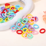 50/100/200 Peças – Elásticos de Cabelo Coloridos para Meninas