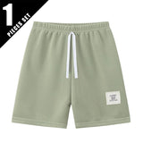 1/3 peças crianças básico coringa shorts menino lazer esportes tether calças menina moda confortável