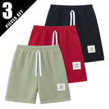 1/3 peças crianças básico coringa shorts menino lazer esportes tether calças menina moda confortável