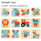 Quebra-Cabeça de Madeira Montessori Infantil Educativo