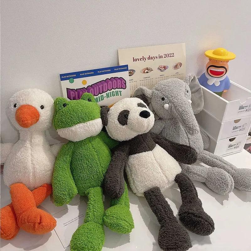 Pelúcias Infantis 35cm — Coelho, Sapo, Elefante e Panda Macios e Adoráveis