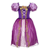 Verão princesa traje festa fantasia flor vestido novo 2025 natal aniversário carnaval vestir-se rapunzal belle disfarce vestido