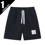 1/3 peças crianças básico coringa shorts menino lazer esportes tether calças menina moda confortável