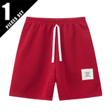 1/3 peças crianças básico coringa shorts menino lazer esportes tether calças menina moda confortável