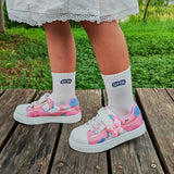 Tênis Infantil Rosa e Sereia com Glitter – Sem Cadarço e Confortável