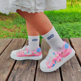 Tênis Infantil Rosa e Sereia com Glitter – Sem Cadarço e Confortável