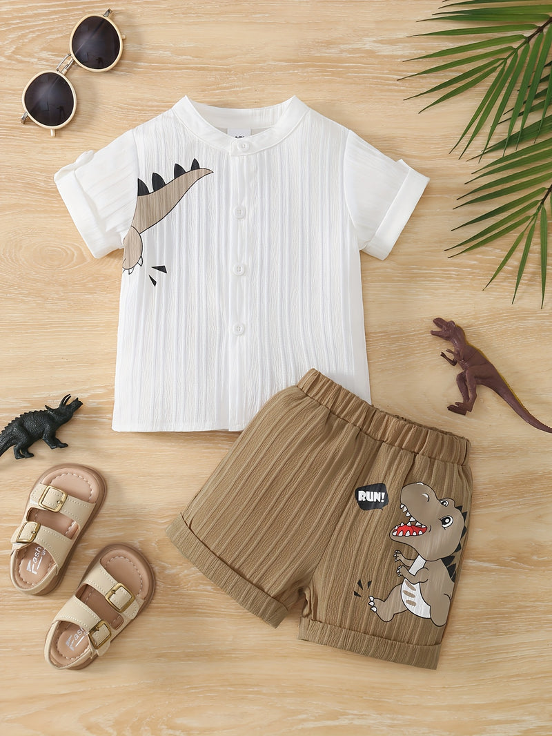Conjunto Verão Meninos 2 Peças – Camisa e Shorts Casual