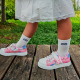 Tênis Infantil Rosa e Sereia com Glitter – Sem Cadarço e Confortável