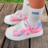 Tênis Infantil Rosa e Sereia com Glitter – Sem Cadarço e Confortável