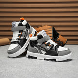 Tênis Casuais Respiráveis Unissex Branco e Cinza