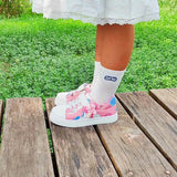 Tênis Infantil Rosa e Sereia com Glitter – Sem Cadarço e Confortável