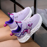 Tênis Infantil Feminino de PU com Laço e Cadarço – Confortável e Casual