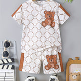 Conjunto Infantil 2 Peças com Estampa 3D de Urso